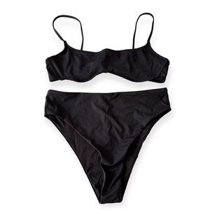 SKIMS Signature Swim Micro Scoop Bikini Top & Mid Waist Bottom Size XL